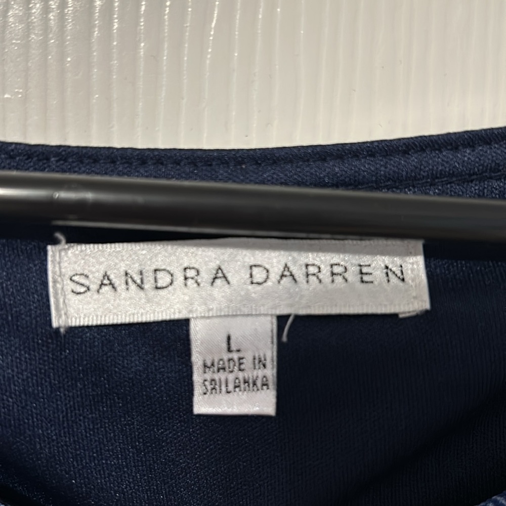 Sandra Darren Blue Dress Size L - Picture 3 of 3